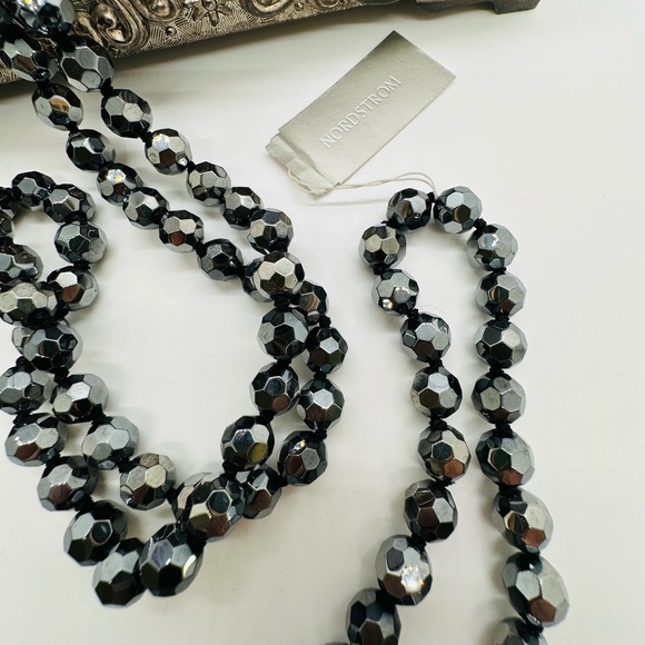 Beautiful Metallic Strand Glass Bead Necklace NWT - Picture 10 of 17